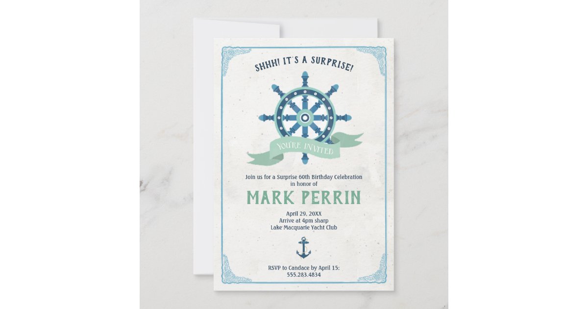 Vintage Nautical Birthday Party Invitation | Zazzle