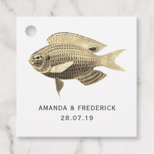 Vintage Nautical Blue and Gold Favor Tags