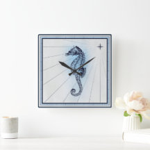 Vintage Nautical Charming Seahorse