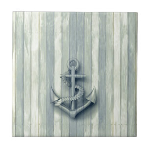 Vintage nautical classy anchor tile