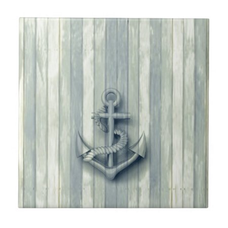 Vintage Nautical Classy Anchor Tile