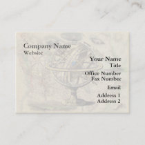 Vintage Nautical Compass and Map Business Card
