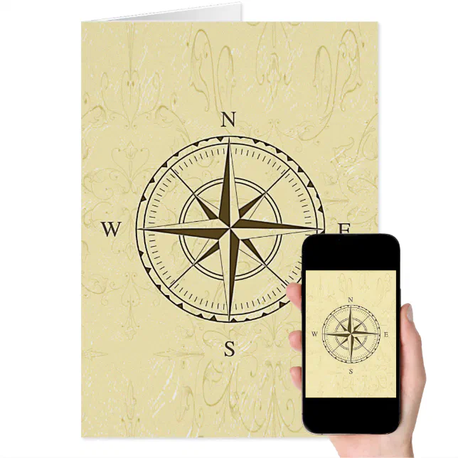 Vintage Nautical Compass Rose Ivory | Zazzle