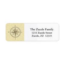 Rose Compass Return Address Labels | Zazzle