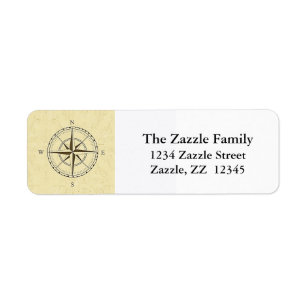 Rose Compass Return Address Labels | Zazzle