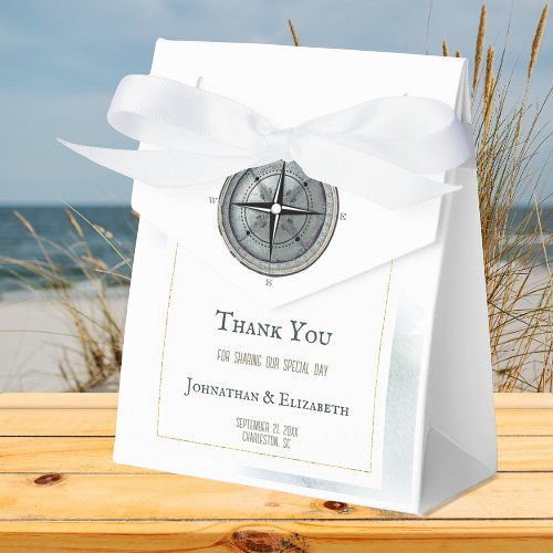 Vintage Nautical Compass Wedding Favor Boxes