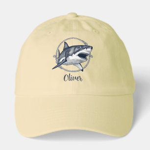 Vintage Nautical Great White Shark Hat