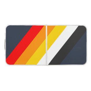 Vintage Nautical Harbor Stripes Tailgate Beer Pong Table