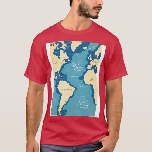 Vintage Nautical Map T_Shirt