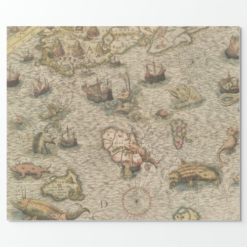 Vintage Nautical Map Wrapping Paper