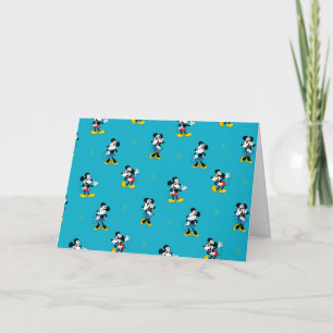 Vintage Nautical Mickey & Minnie Mouse Pattern Card