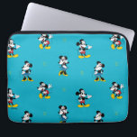 Vintage Nautical Mickey & Minnie Mouse Pattern Laptop Sleeve<br><div class="desc">Set sail with a touch of Disney magic! This charming repeat pattern features Mickey and Minnie Mouse in their adorable vintage sailor outfits, complete with classic white hats and nautical accents. Set against a vibrant sea-blue background with dainty yellow seashell motifs, this design brings a timeless, retro aesthetic to your...</div>