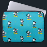 Vintage Nautical Mickey & Minnie Mouse Pattern Laptop Sleeve<br><div class="desc">Set sail with a touch of Disney magic! This charming repeat pattern features Mickey and Minnie Mouse in their adorable vintage sailor outfits, complete with classic white hats and nautical accents. Set against a vibrant sea-blue background with dainty yellow seashell motifs, this design brings a timeless, retro aesthetic to your...</div>