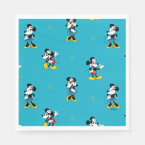 Vintage Nautical Mickey &amp; Minnie Mouse Pattern Napkins