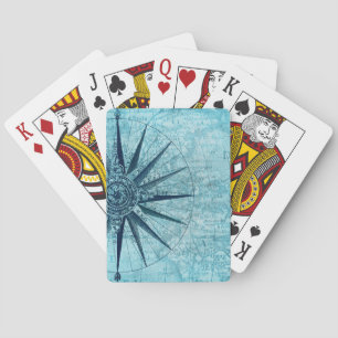 Vintage Nautical Navigation Compass Map Poker Cards
