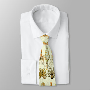 Vintage Nautical Octopus by Ernst Haeckel Neck Tie