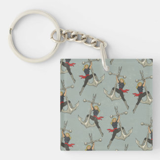 Vintage Nautical pattern Keychain