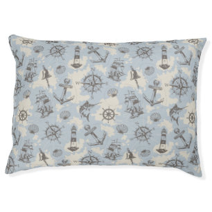 Vintage Nautical Pattern Pet Bed