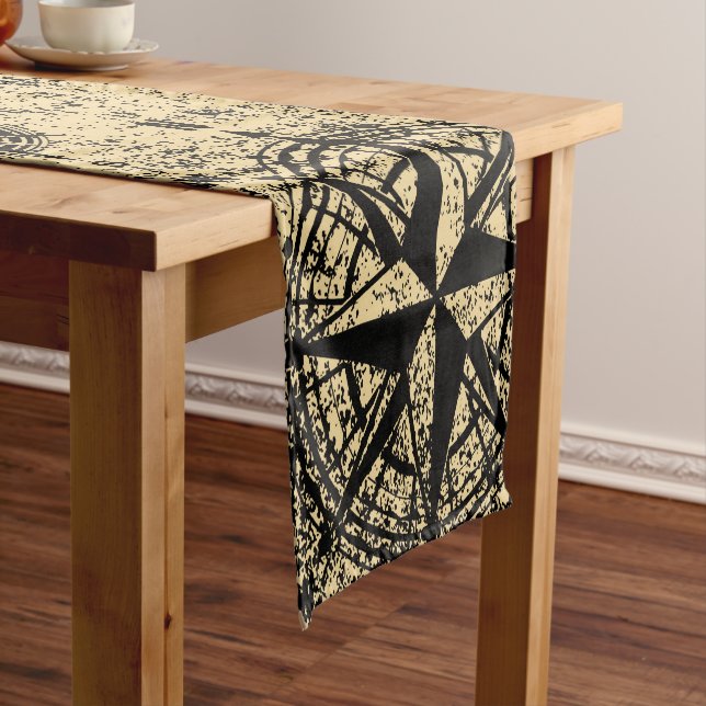 Vintage Nautical Pattern Short Table Runner (In Situ)