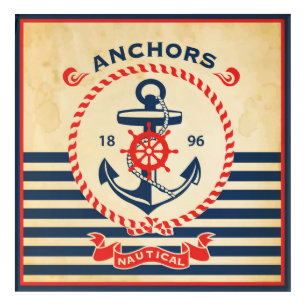 Vintage Nautical Poster Acrylic Print