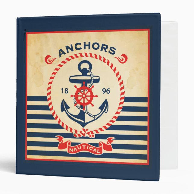 Vintage Nautical Poster Binder (Front/Inside)