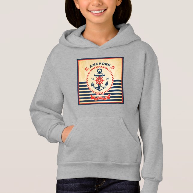 Vintage Nautical Poster Hoodie (Front)