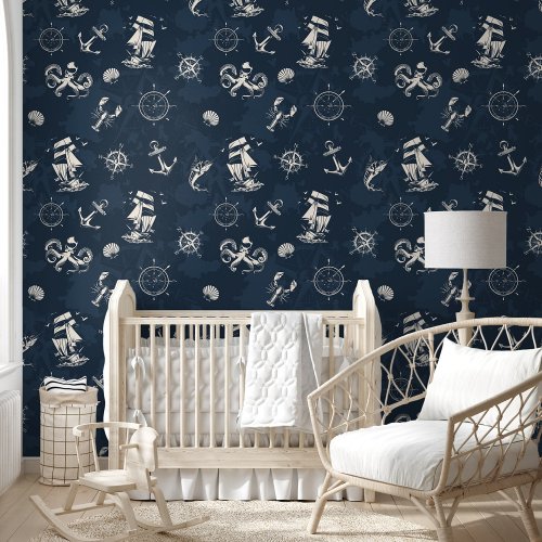 Vintage Nautical Sea Wallpaper