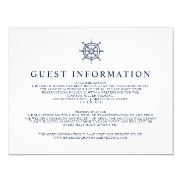 Vintage Nautical Ship Wheel Guest Information Card Vintage Nautical Ship Wheel Guest Information Card