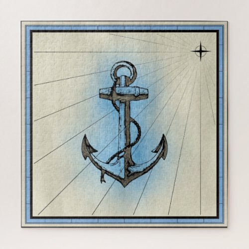 Vintage Nautical Ships Anchor Sailor Pirate Jigsaw Puzzle