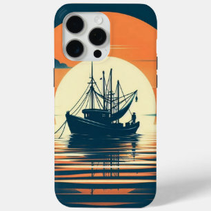 Vintage/Nautical shrimp/fishing iPhone 15 Pro Max Case