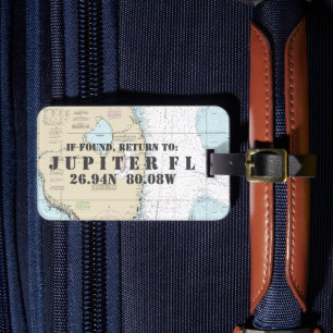 Vintage Nautical South Florida Luggage Tag