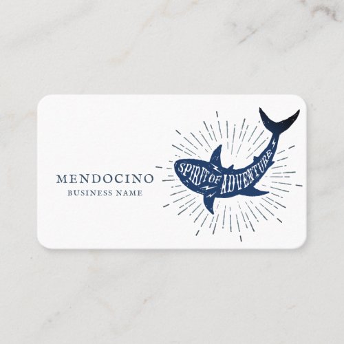 Vintage Nautical Style Blue Business Card