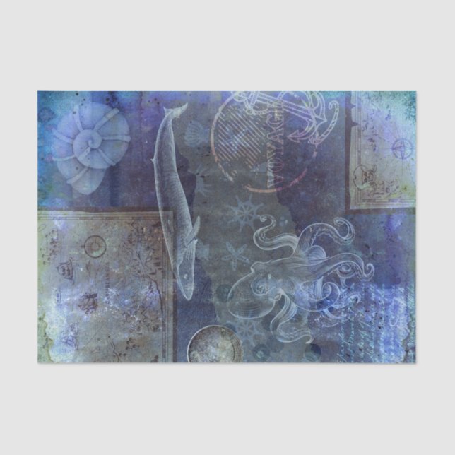 Vintage Nautical Tissue Paper (Front)