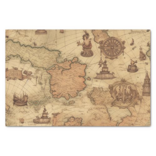 Vintage Nautical Voyage Antique Decoupage Paper 