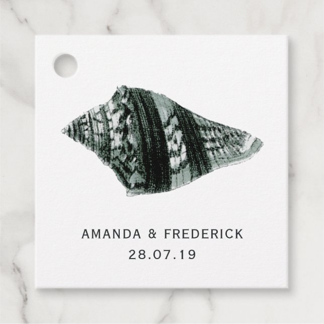 Vintage Nautical Wedding Favor Tags (Front)