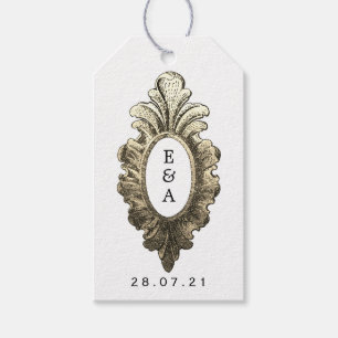 Vintage Nautical Wedding Monogram Gift Tags