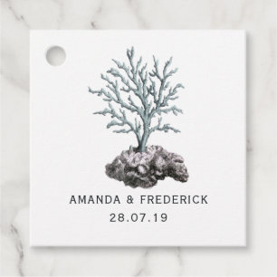 Vintage Nautical Wedding Seaweed Favor Tags
