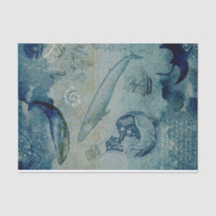 Vintage Nautical Whale Tissue Paper