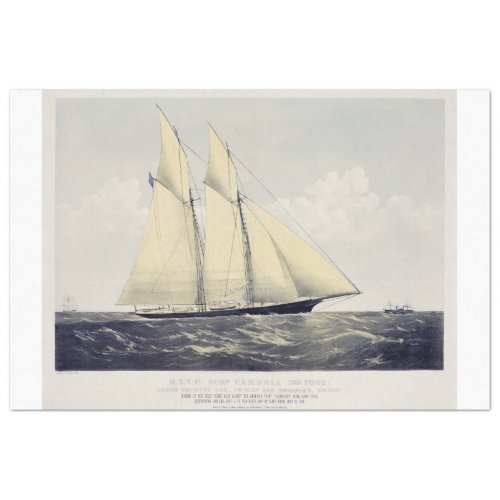 Vintage Nautical Yacht Boat Ephemera Decoupage Tissue Paper
