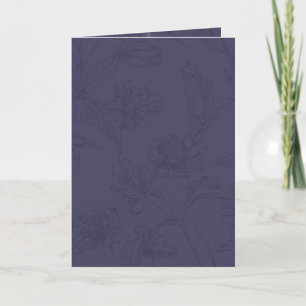 Vintage Navy Blue Floral Save the Date Invitation