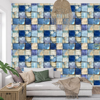 Vintage navy blue indigo collage paper texture   wallpaper 