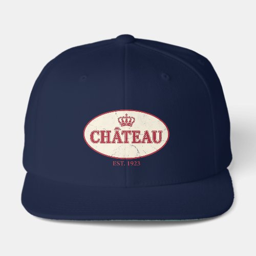 Vintage Navy Crest Château Snapback Visor