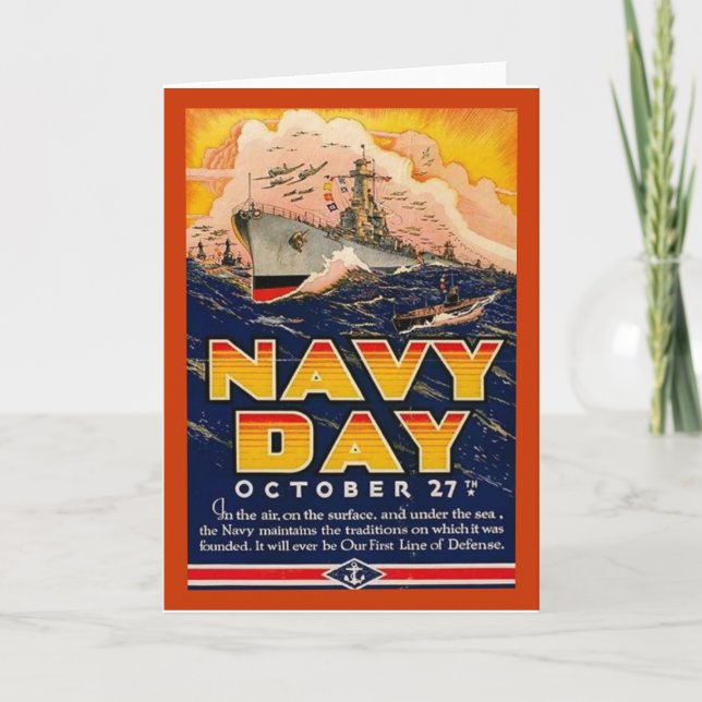 Vintage Navy Day Card (Front)