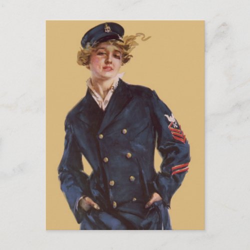 Vintage Navy Girl Howard Chandler Christy Postcard