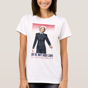 Vintage Navy Nurse Corps World War 2 Enlistment T-Shirt