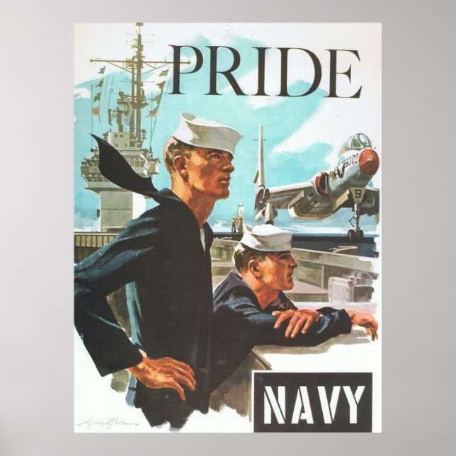 Vintage Navy Pride Poster (Front)