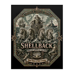 Vintage Navy Shellback King Neptune Ancient Order Acrylic Print