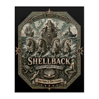 Vintage Navy Shellback King Neptune Ancient Order Acrylic Print