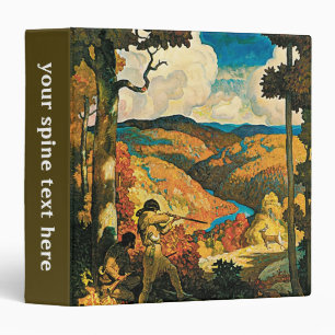 Vintage NC Wyeth Travel Poster, In Old Kentucky Binder