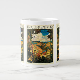 Vintage NC Wyeth Travel Poster, In Old Kentucky Giant Coffee Mug